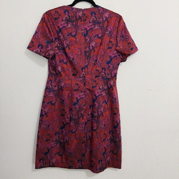 Trina Turk Multicolor Leigh Paisley Sweetheart Neckline Sheath Dress Size 10 - Picture 6 of 11